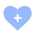 Medical Health Heart Care Clinic Plus People Healthy Life Care Vector Icon